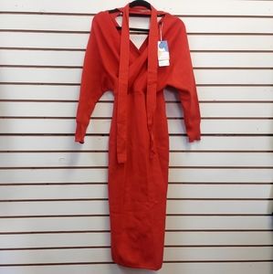 New with tags -Women's Size S/M Red Dress with Belt by DRESS YOU